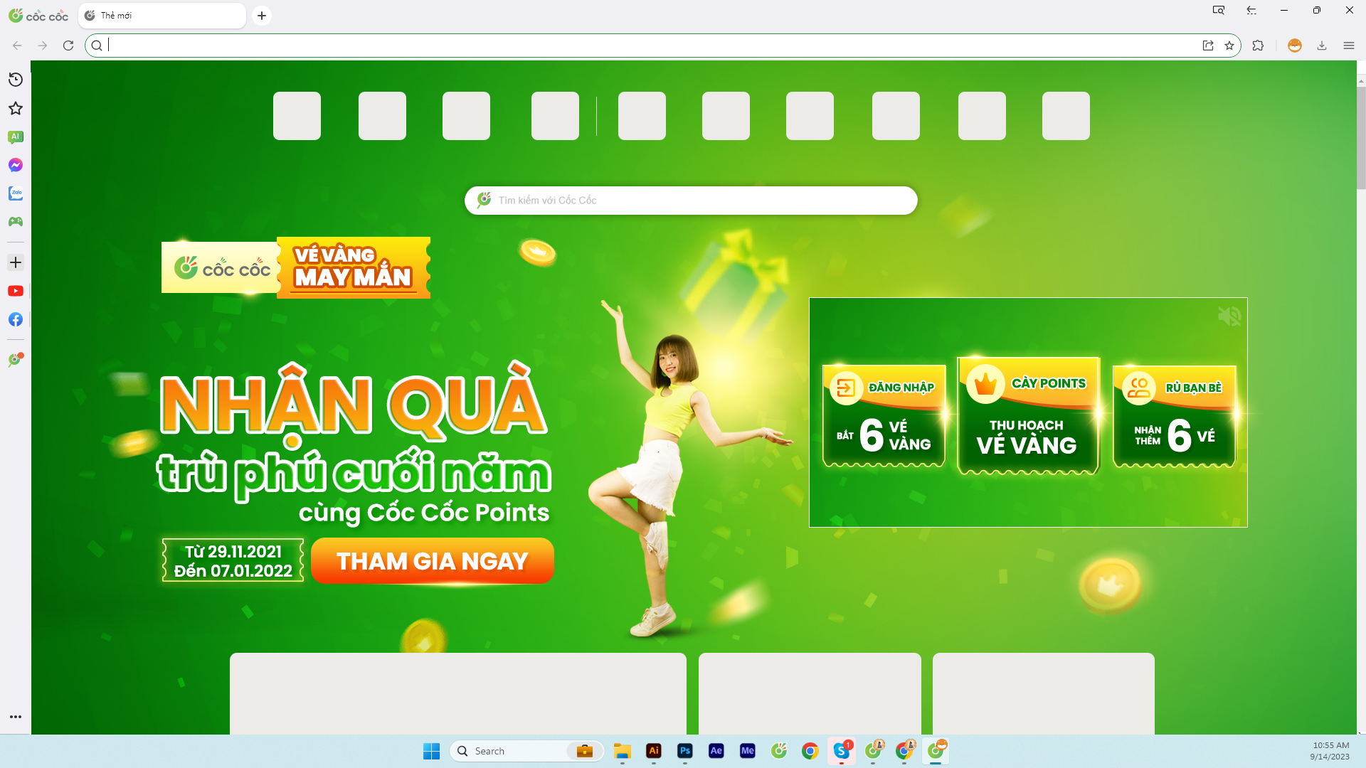 Video Skin Quảng Cáo Cốc Cốc